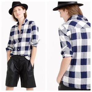 J. Crew Shrunken Boy Shirt in Buffalo Plaid